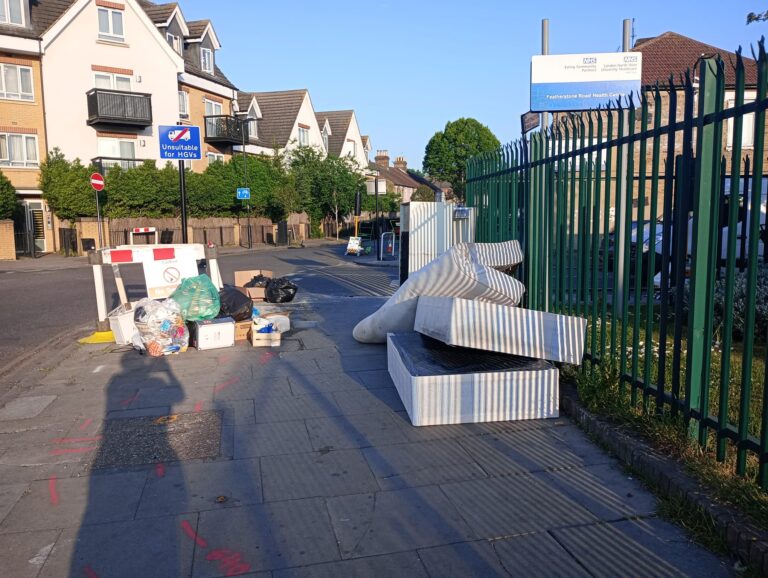 Fly-Tipping on Featherstone Road, UB2 – Rubbish Outside the Doctor’s Surgery and Car Park